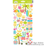 Cool Treats Enamel Stickers - Doodlebug  3-D Shape Sprinkles - Sweet Sumer Collection - Popsicles Ice Cream Snow Cones