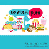 All Occasion Diecuts - 113 Pieces Doodlebug Design Odds & Ends "So Much Pun" Collection - Dinosaurs Outer Space Get Well Fast Food Gumballs Tacos