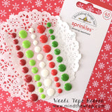 Christmas 3-D Dots Enamel Stickers - Doodlebug Design Sprinkles Glossy Dimensional Embellishments - Scrapbooks Card-making Gift Wrap