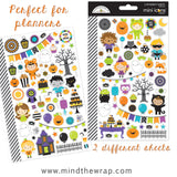 NEW Halloween Candy Corn 3-D Enamel Stickers - Doodlebug Design "So Corny" Sprinkles - 35 pieces Glossy Dimensional Embellishments