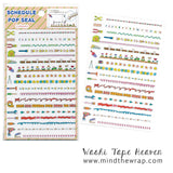 Clear "Tools and Tasks" Planner Stickers - 18 Cute Designs - Die cut Perforated - Garden Trowel Paintbrush Scissors Saw Hammer To Do List