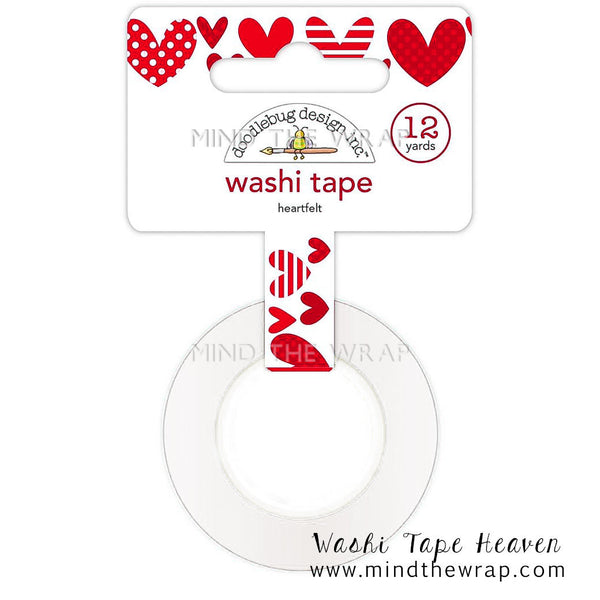 Red Hearts Sugarboo Washi Tape 15mm x 10mm – Sugarboo & Co