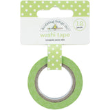 Lime Green Polka Dots Washi Tape - 15mm x 12 yards - Doodlebug Limeade Swiss Dots Basics for Scrapbooks Planners Cards