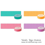 Aimez le Style Mini Polka Dots Washi Tape - 15mm x 12m - Choose Purple, Pink, Green, or Orange