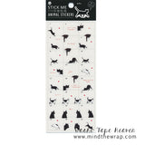 Black Cats Planner Stickers - Cats Pose on Lines to Decorate Planners Notebooks Calendars Diary Journals
