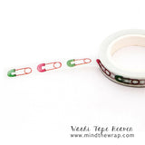 2 rolls - Pins and Arrows Washi Tape - Slim 8mm x 8m - Great Size for Planners Decoration Narrow Borders