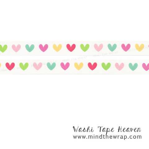 Hearts Washi Tape - Doodlebug "My Love" 15mm x 12 yards - Planners Decoration Gift Wrap Cards Scrapbooking Supply