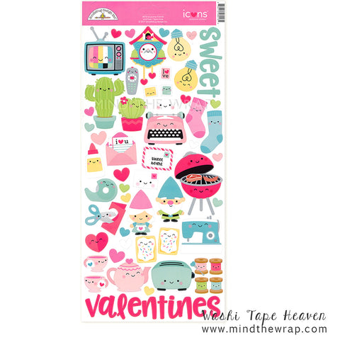 Best Friends Stickers Doodlebug "So Punny" Icons - Perfect Couple - Matched Set - Good Pair - We Belong Together
