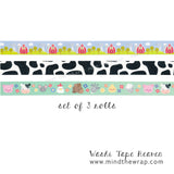 Doodlebug Farm Washi Tape - 15mm x 12 yards - Down on the Farm collection - Red Barn Silo Country Living