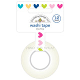 4 rolls Washi Tape Set - Doodlebug Hello Collection - Gold Foil and New Colors - 15mm x 12 yards each