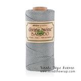 Gray Stripe Bamboo Twine - 180 yard spool - Silky 100% eco-bamboo Divine Twine