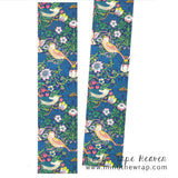 William Morris Washi Tape - Strawberry Thief Birds and Flowers Navy Blue Vintage Floral -  50mm x 5m