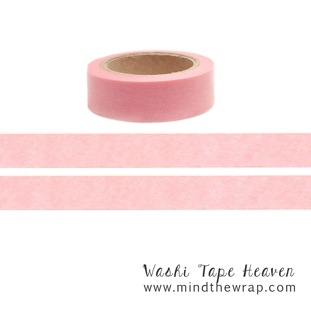Pastel Pink Washi Tape  - Subtle Parchment Paper Pattern - 15mm x 10m - Highlighter Layering Tape Planners Decoration Card-making