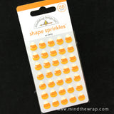NEW Halloween Candy Corn 3-D Enamel Stickers - Doodlebug Design "So Corny" Sprinkles - 35 pieces Glossy Dimensional Embellishments