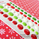 Christmas 3-D Dots Enamel Stickers - Doodlebug Design Sprinkles Glossy Dimensional Embellishments - Scrapbooks Card-making Gift Wrap