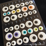 NEW Halloween Spooky Eyes 3-D Enamel Stickers - Doodlebug Design "Eye See You" Sprinkles - 66 pieces Glossy Dimensional Embellishments
