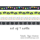 Halloween Spooky Sprinkles Washi Tape - Doodlebug Design Pumpkin Party Collection - 12 yards - Candy Sprinkles in Halloween Colors