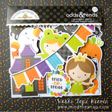 NEW Halloween Words & Phrases Diecuts - 94 Pieces Doodlebug Design "Pumpkin Party" Chit Chat - Trick or Treat Candy Eek Spooky October 31