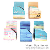 NEW Sea Sand & Sky Washi Tape - Choose from 5 Watercolor Designs - 30mm Wide -  Sunset - Beach - Abstract Horizon - Blue Sea - Pink Sands