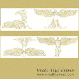 NEW Golden Angels Washi Tape - 60mm Wide Gold Foil Angel Wings - Beautiful for Christmas Card-making Decoration Gift Wrap