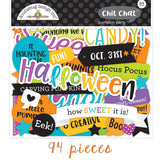 NEW Halloween Planner Stickers - Doodlebug Design "Pumpkin Party" Mini Icons - 2 Different Sheets - Kids Costumes Banner Candy Ghosts Treats