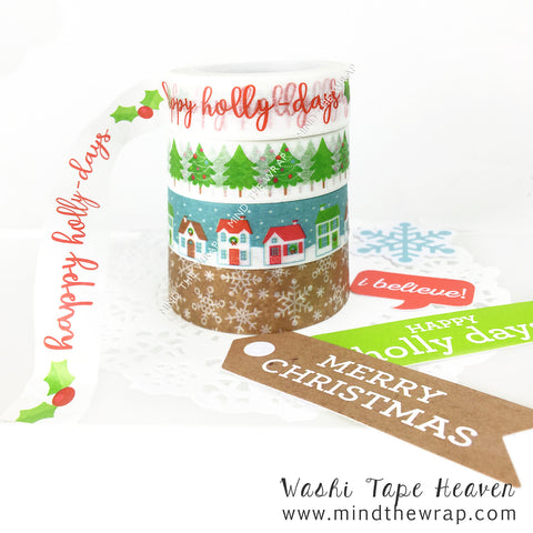 NEW Christmas Washi Tape Set - 4 rolls - Doodlebug Design Holiday Coll –  MindTheWrap