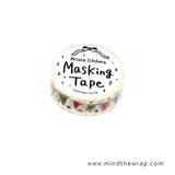 Watercolor Banner Washi Tape - Flags and Stars Soft Bright Colors - Planners Gift Wrap Scrapbooks Card Making - 15mm x 10m