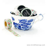 8 rolls - Masté Classic Patterns Japanese Washi Tape Set - 15mm x 7m each roll - Planners Decoration Collage Papercraft Supply