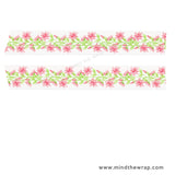 Tropical Flower Garland Wide Washi Tape - 30mm x 10m - Red Hibiscus Floral Vine