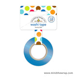 Big Dots Washi Tape - 12 yards - Doodlebug Bouncy Balls -  Run Spot Run Dog Toy Colorful Companion Pattern