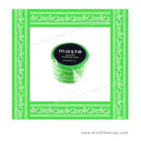 Masté Scroll Frame Japanese Washi Tape - 20mm x 7m - Green Faux Frame - Wall Art Photo Decoration