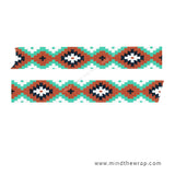 Masté Bohemian Washi Tape - 15mm x 7m - Tribal Art Beading Weaving Pattern - Decorate Planners Scrapbooks Travel Journals