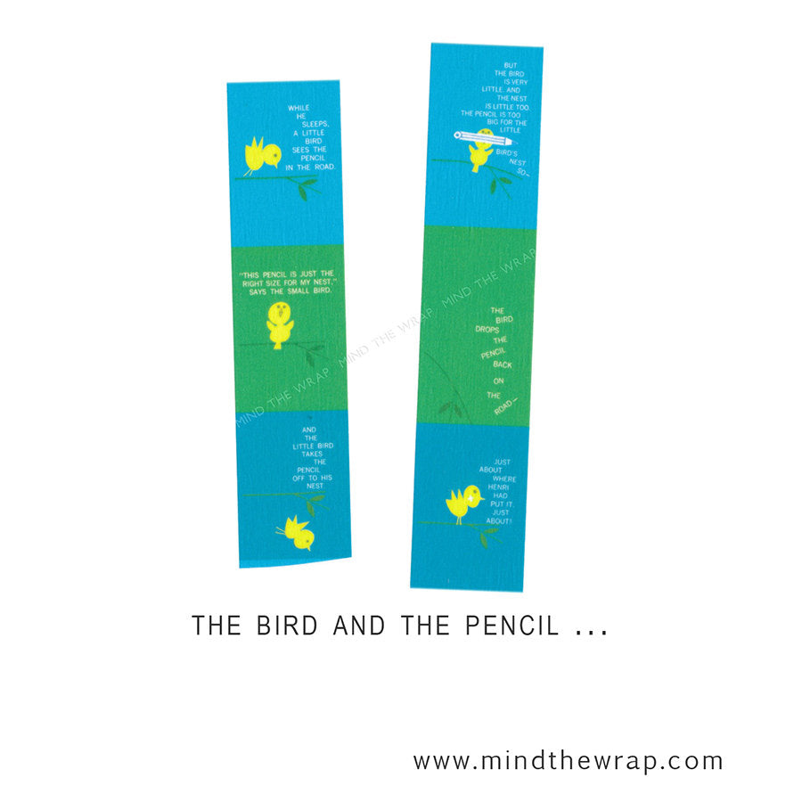 mt by Saul Bass "Little Bird" Japanese Washi Tape - 25mm x 10m - Children's Book Illustration Story Tape