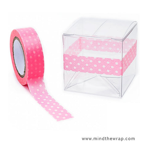 Pink Polka Dots Washi Tape - 12-yards - Doodlebug Cupcake Swiss Dots - Basics for Scrapbooking Planners Decoration Card making