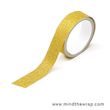 Yellow Gold Sparkle Tape - Tape-on Glitter - No Residue Acid Free - Decoration Planners Card Making Craft Projects