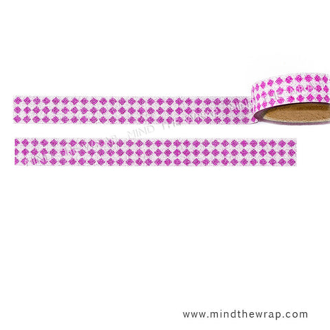 Hot Pink Tiger Print Glitter Tape - Pink and Silver 15mm x 5m - Craft –  MindTheWrap