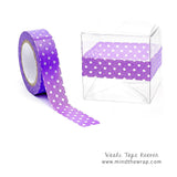 Purple Polka Dots Washi Tape - 12 yards - Doodlebug Lilac Swiss Dots Basics for Scrapbooking Planners Card-making