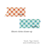 Coral Plaid Washi Tape - mt "Oboro Dots" Pattern - 15mm x 10m - Scrapbooks Planners Decoration Papercraft Supply