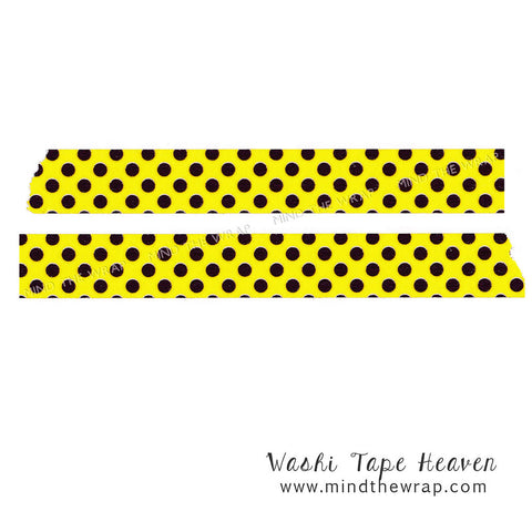 Polka Dots Washi Tape  - mt "Giraffe" Yellow and Brown - 15mm x 10m - Planners Home Decoration Scrapbooks