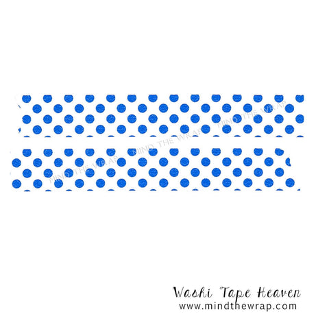 mt Blue Polka Dots Japanese Washi Tape - 15mm x 10m - Scrapbooks Planners Decoration Collage Gift Wrap