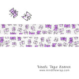 Purple Butterflies Washi Tape - 15mm x 10m - Planners Decoration Card making Gift Wrapping Supply