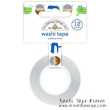 Sea Serpent Washi Tape - 15mm x 12 yards - Doodlebug Dragon Tails Monsters Boy Birthday Favors Scrapbooks Card-making Story Tape