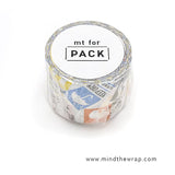 mt Packing Tape - Handle with Care Labels - 45mm wide x 15m long - Bright & Fun for Wrapping Packages - Shipping Packaging Tape
