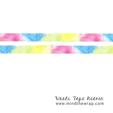 Watercolor "Gradation" Washi Tape - 15mm x 7m - Planners Decoration Scrapbooks Collage Card-making Supply