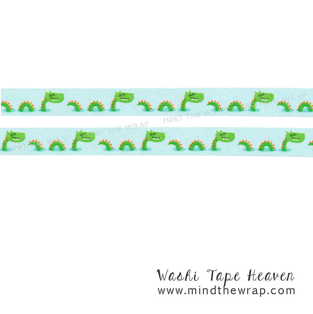 Sea Serpent Washi Tape - 15mm x 12 yards - Doodlebug Dragon Tails Monsters Boy Birthday Favors Scrapbooks Card-making Story Tape