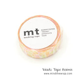 Orange Abstract Washi Tape - mt "Pool" 15mm x 10m - Pastel Colors Planners Decoration Collage Gift Wrap Card-making