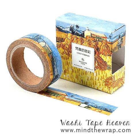 Van Gogh Haystacks Washi Tape - 15mm x 7m - Harvest in Provence - Art School Planners Decoration Card-making Scrapbooks