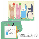 Animals Sticky Notes - Cute Bear Rabbit Budgie Penguin Giraffe Alpaca Fox Cat - Flags Page Tabs Mini Notes Planners Decoration