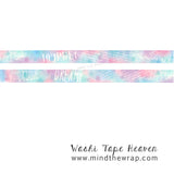 Pastel Watercolor "Every Dream" Japanese Washi Tape - 15mm x 7m - Dreamy Journey Sweet Lucky Shine - Planners Decoration Crafting Supply