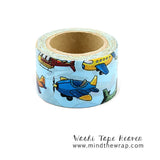 Fanciful Airplanes Washi Tape - 30mm x 10m - Kids Crafting Notebooks Planners Decoration Party Gift Wrap